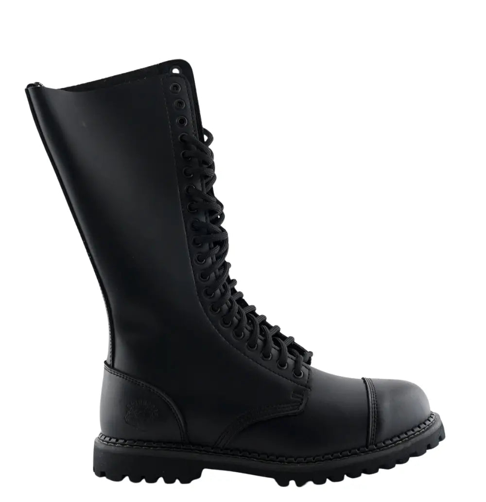 King CS 20 Eye Boot - Black Smooth Leather