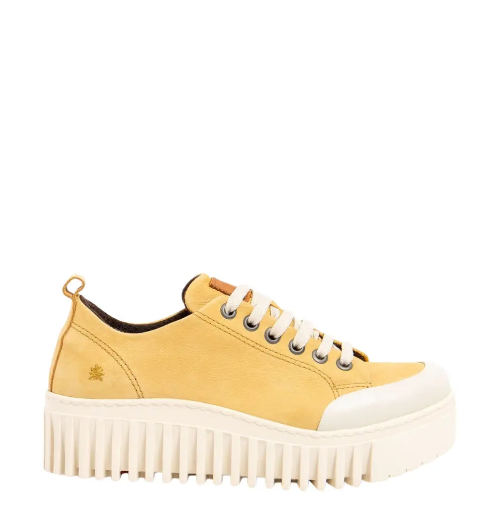 Brighton Platform Leather Shoes - Honey