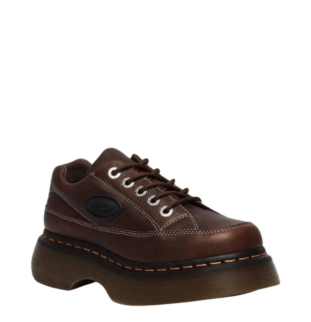 Buzz 5 Eye Shoes in Grizzly Leather - Brown