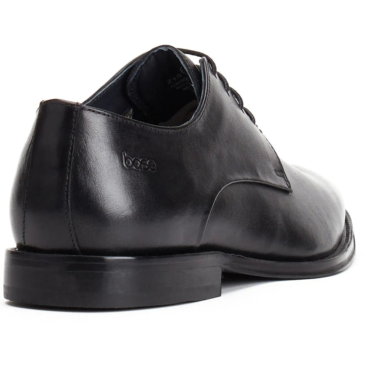 Base London Marley Plain Toe Derby Shoe - Black