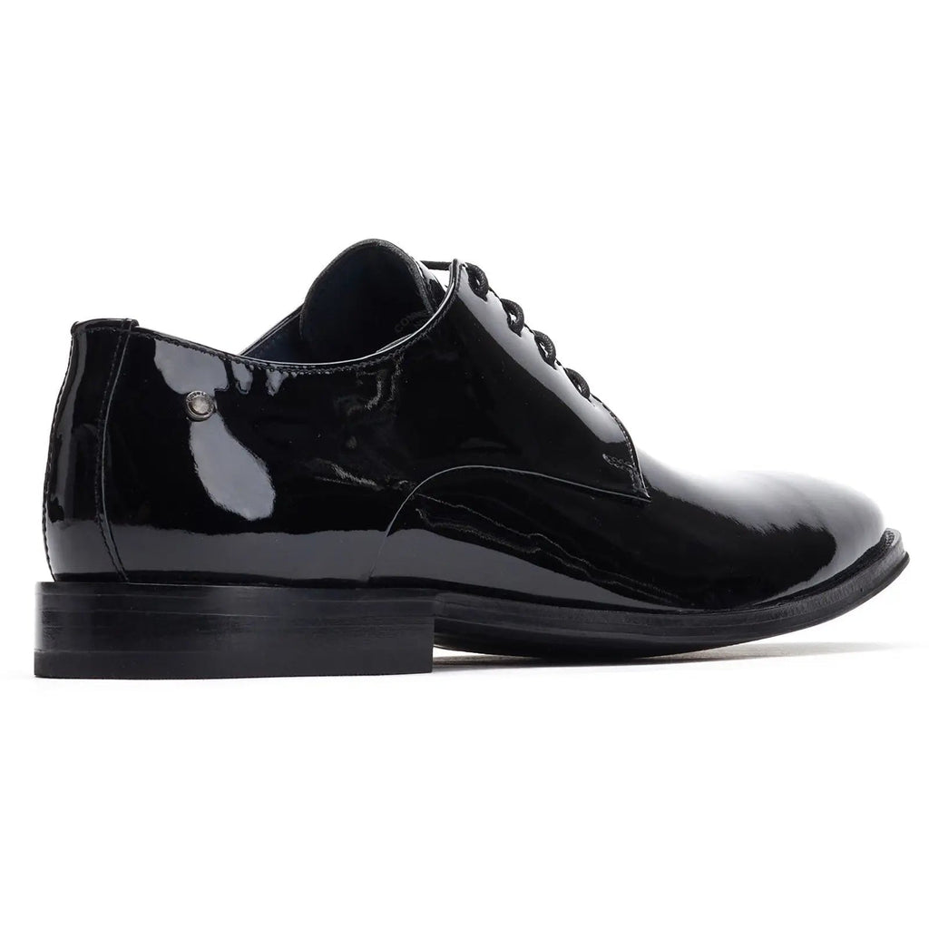 Base London Marley Lace Up Patent Shoe - Black
